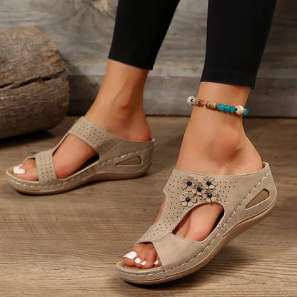 Femei alunecare pe Wedge Heel papuci moi