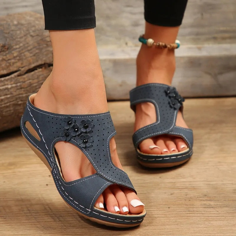 Femei alunecare pe Wedge Heel papuci moi